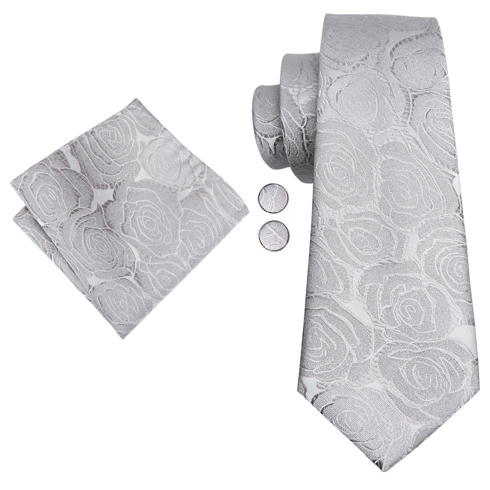 Hi-Tie Fashion 8.5cm Blue texture Men's Elegant Tie Handkerchief Cufflinks Set Wedding Party Accessories Gift for Men Gravats Qme n-3066