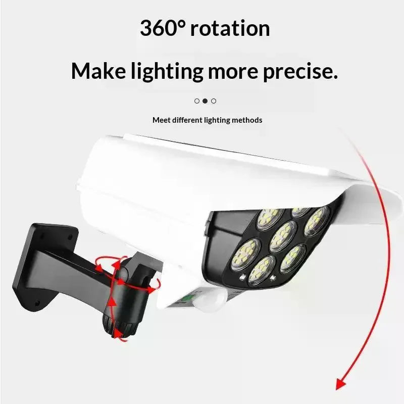 1Pc 77LED Solar Motion Sensor LED Light Outdoor Dummy Camera Wireless Security Flood Light Waterproof Lamp For Home Garden Qme