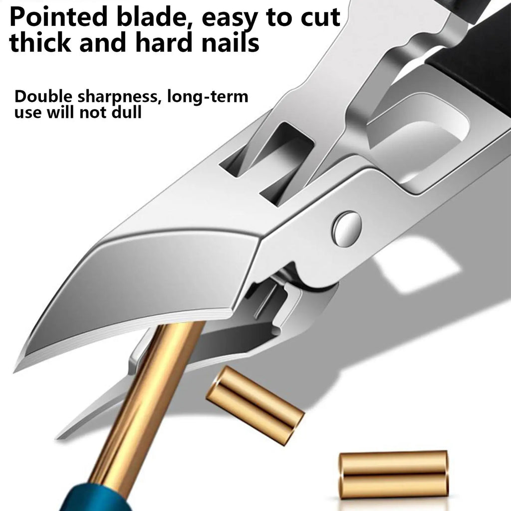Oblique Nail Cutter Slanted Toenail Scissors Anti-splash Wide Jaw Qme