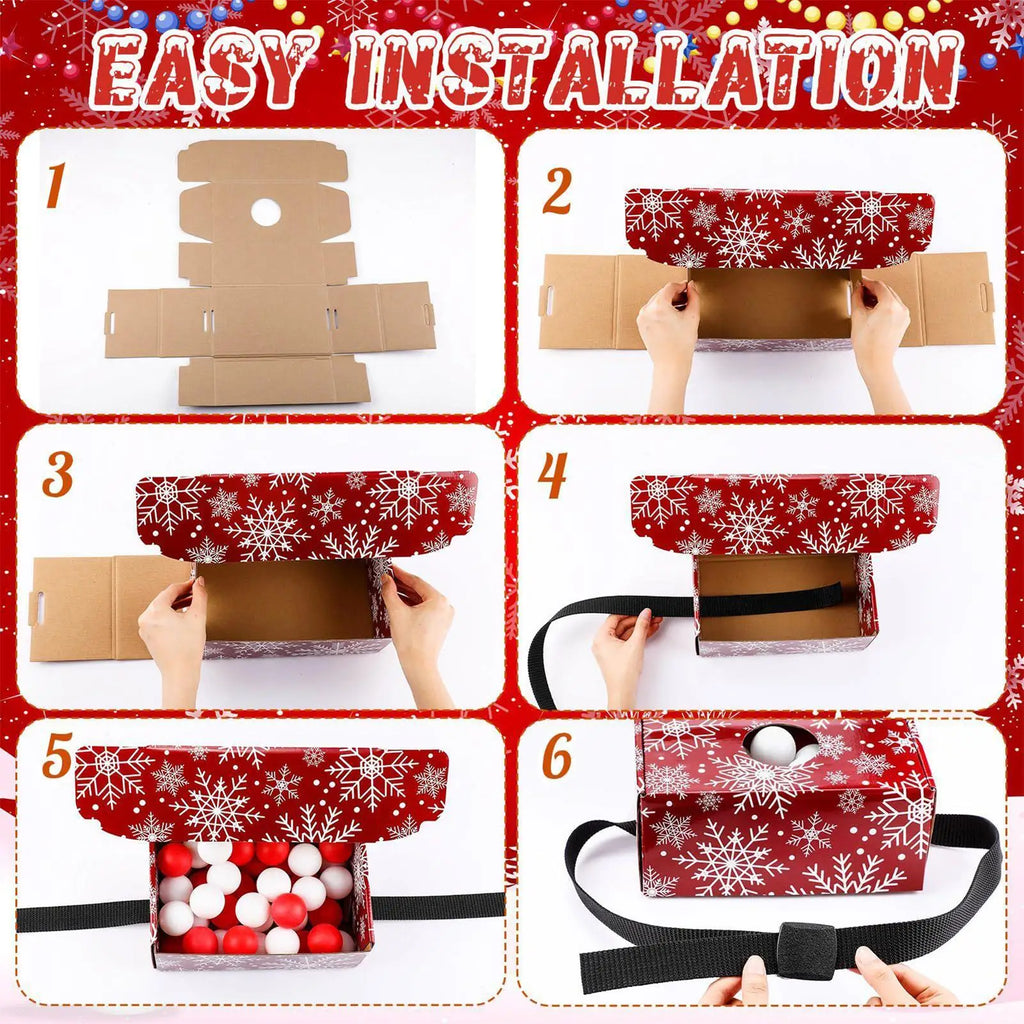 Shaking Balls Game Christmas Toys with Balls Multiplayer Party Swing Game Set for Kids Adults Boys Girls Thanksgiving Holiday Qme