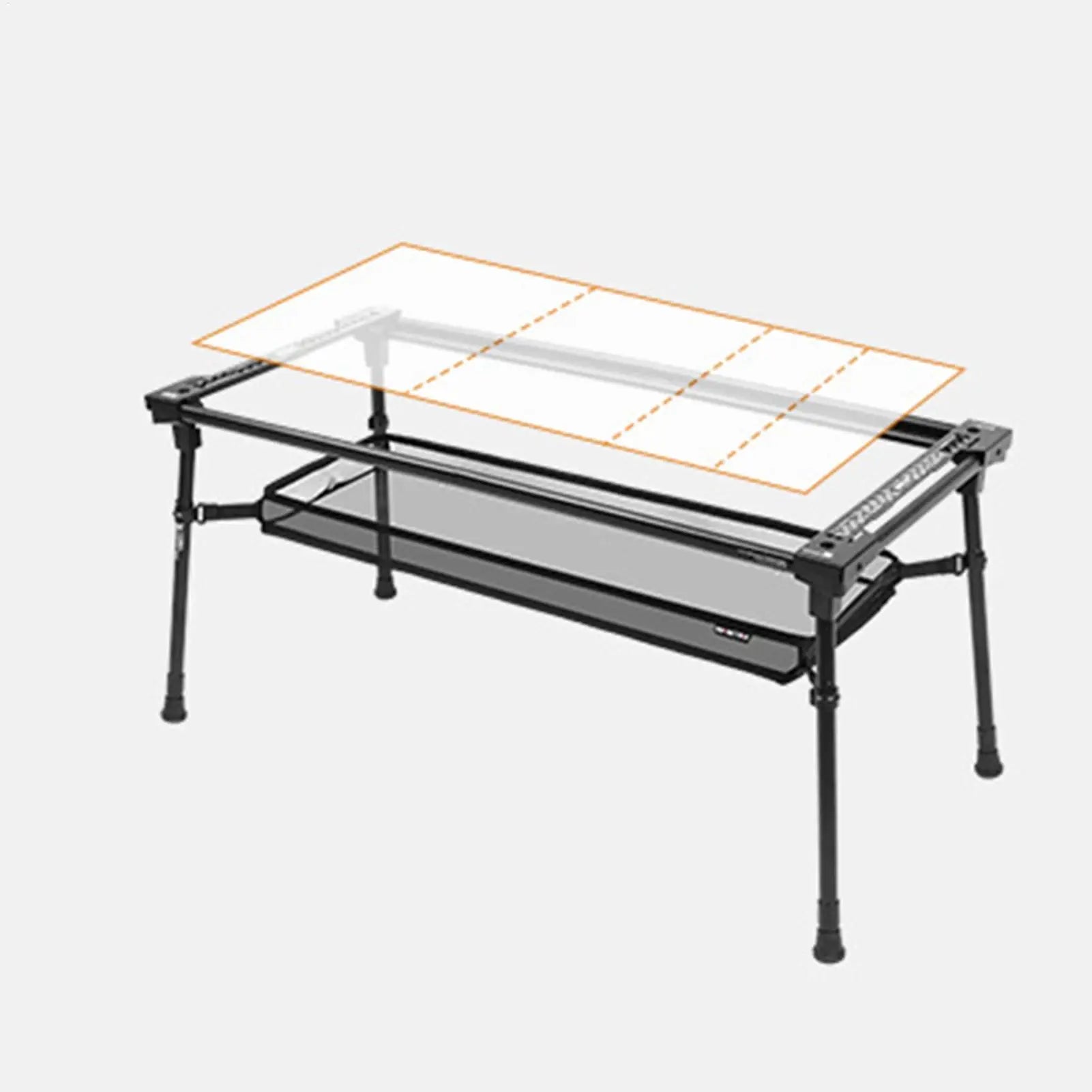Folding Camp Table Aluminum Alloy Lightweight Adjustable Portable Camping Table Hiking Accessories For Indoor Travel Picnic Qme