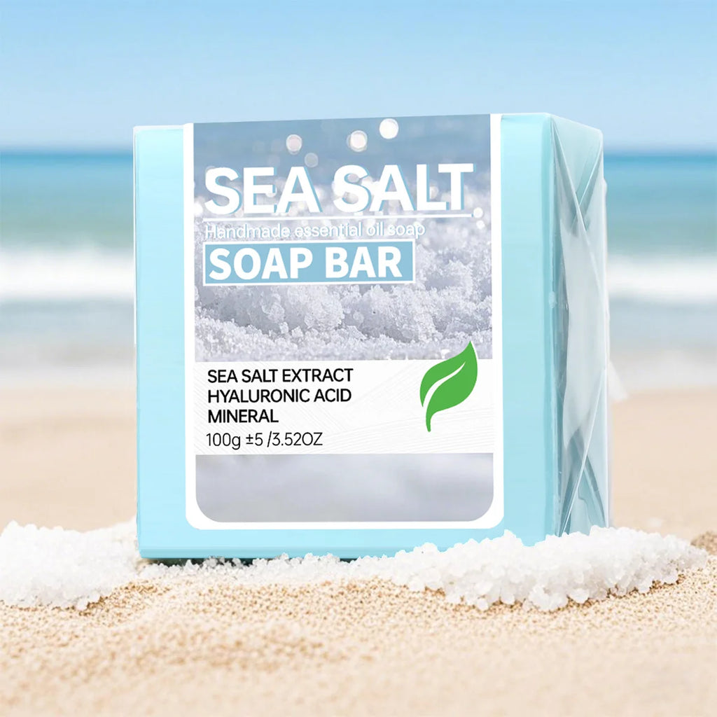 Sea Salt Handmade Essential Oil Soap Hyaluronic Acid Skin Cleansing Qme