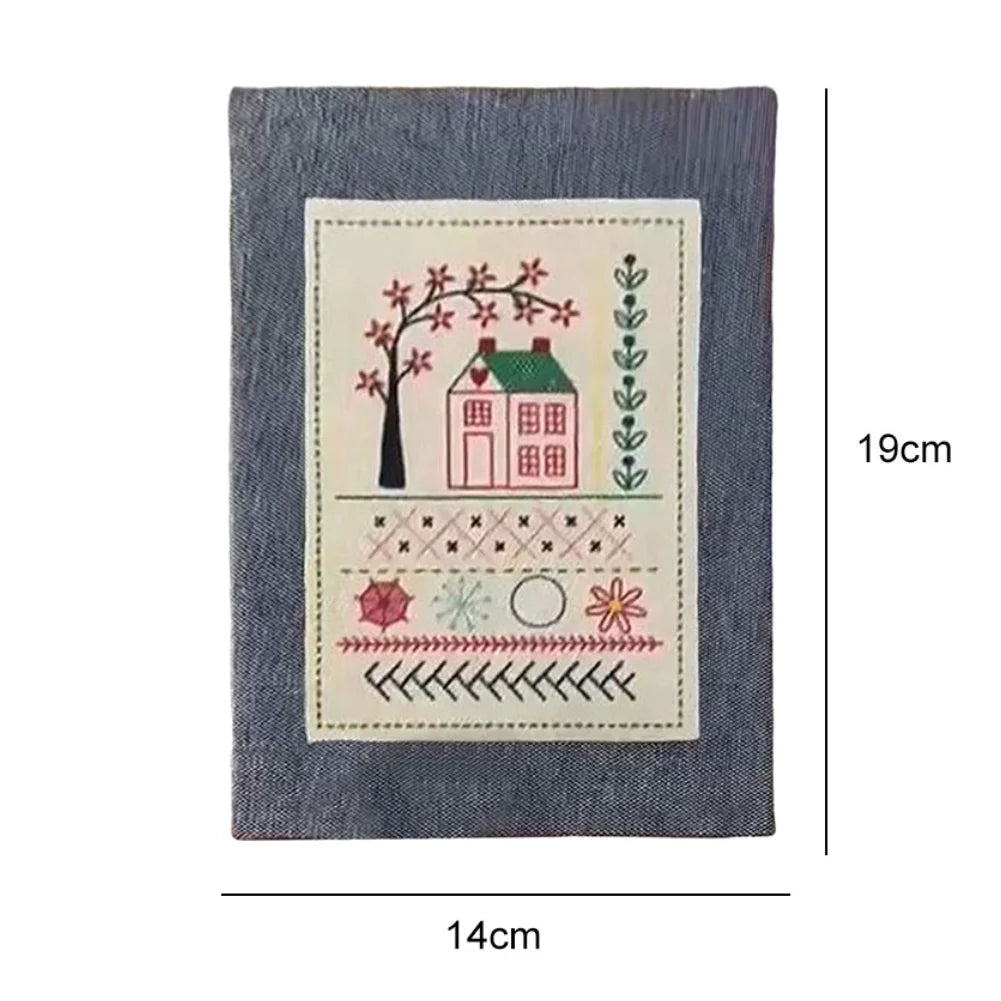 Creative Sewing Book, Enthusiasts & Beginners Embroidery Instructions Book for DIY Sewing Kit, Creative Embroidery Stitches Book Qme Style B