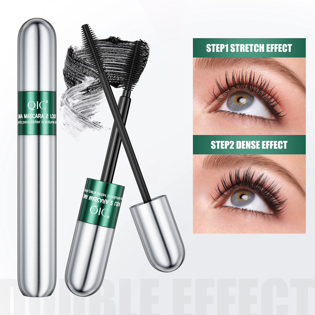4D Black Mascara Thickening Lengthening Curling Waterproof Sweatproof Mascara For Beginners Qme Q802