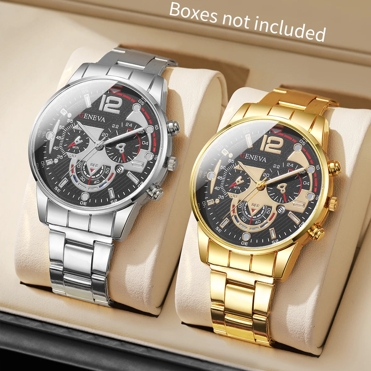 3 pc/set moda masculina relógios de negócios luxo homem quartzo relógio de pulso data reloj hombre (sem caixa) Qme