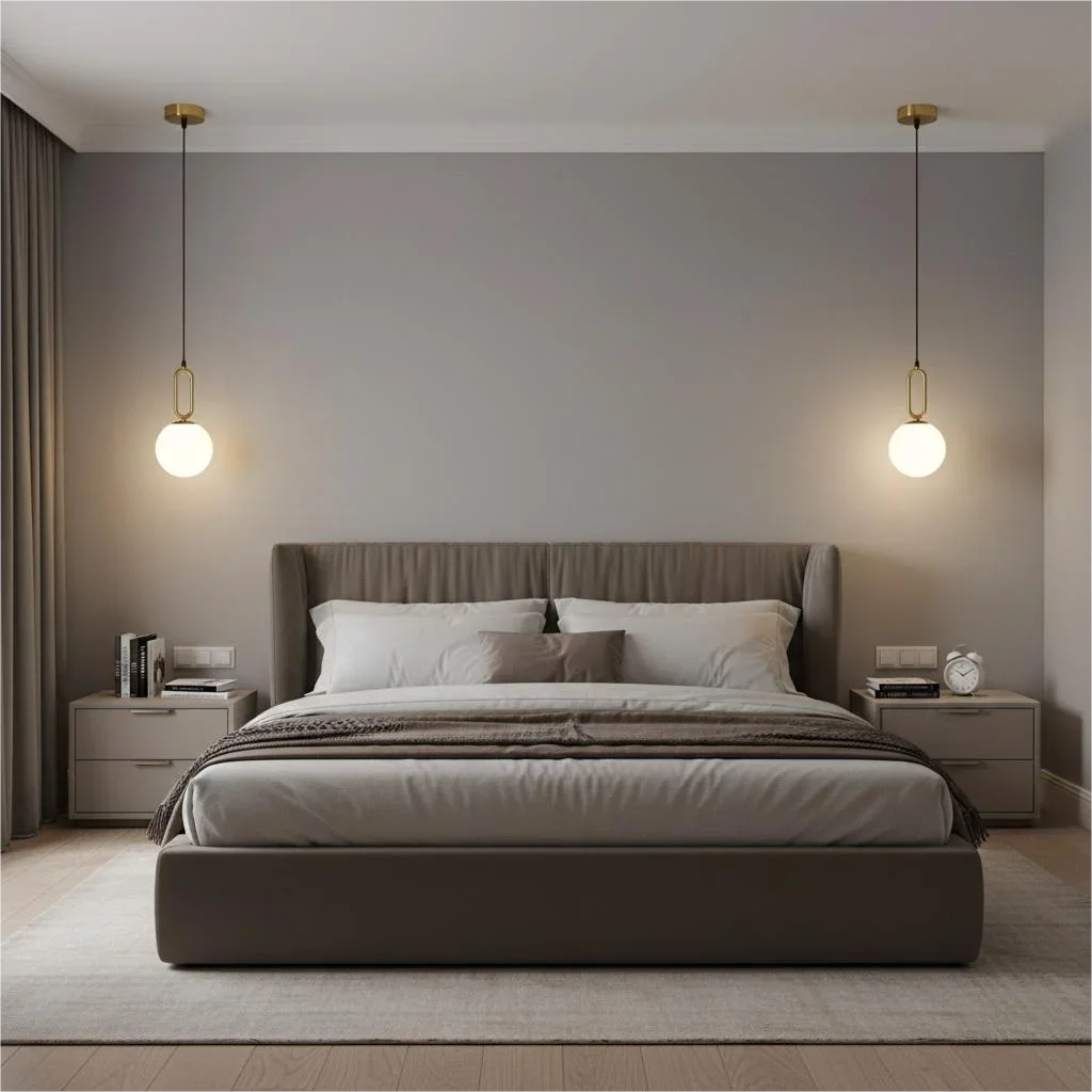 Modern Pendant Light Nordic Minimalist Hanging Lamp Ceiling Decoration PVC Ball Lighting Living Bedroom Dining Room Qme