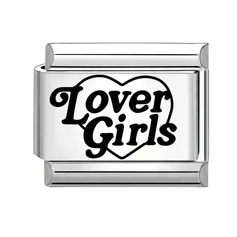 Wholesale 2026 Women Men Girls Best Dad Charm Italian Link Fit 9mm Bracelet Stainless Steel DIY Making Jewelry Gift Dropshipping Qme Style 21