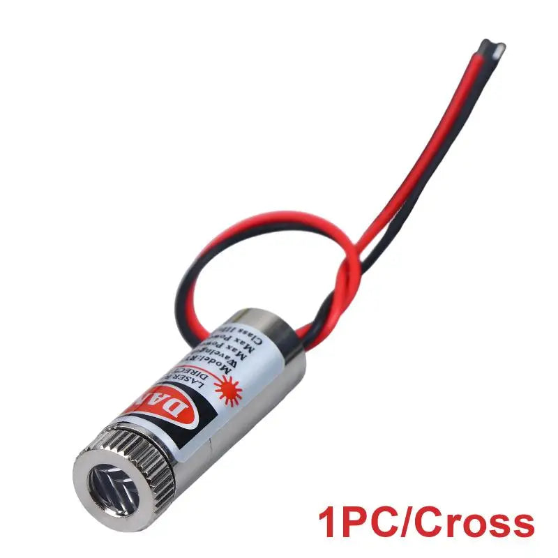 1 2 650nm 5mW Laser Diode Head Red Point Line Cross Module 5V Pointer Qme A3 1PC