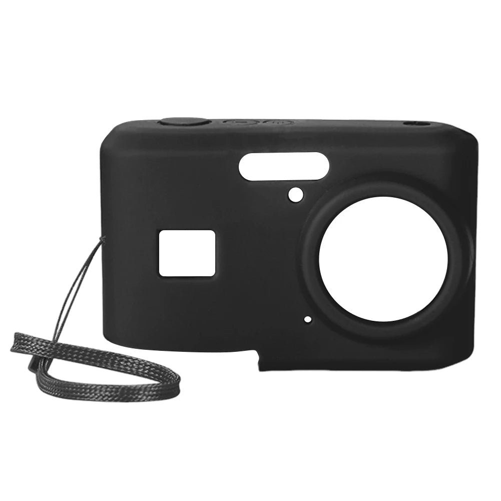 For KODAK PIXPRO FZ45 Slim Fit Camera Bag with Lanyard Lightweight Camera Sleeve Wear Resist Outdoor Travel Camera Protect Case Qme Black