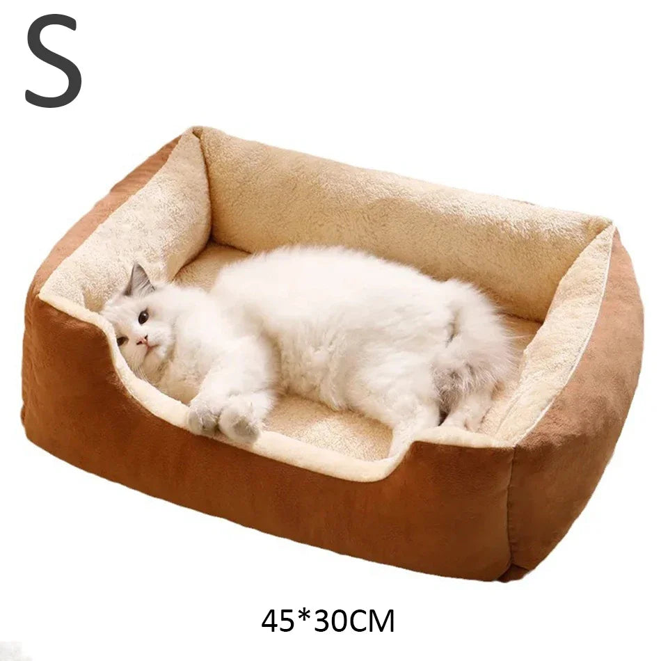 Bed for Cats Pet Products Cushions Kitten Goods Accessories Dog All Houses Supplies Things Accessory Habitats Basket House Beds Qme Light Brown-S
