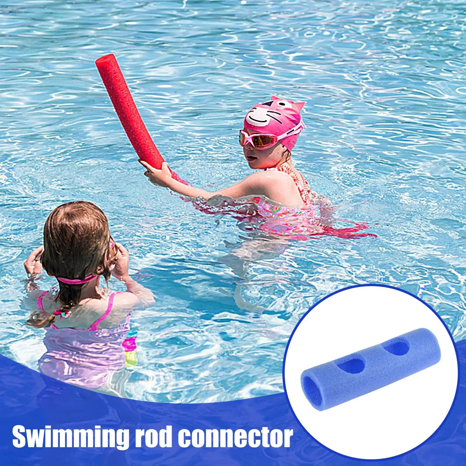 Foam Noodle Connectors Swimming Noodle Holed Connector Swimming Stick-holed Connector For Train Casual Or Floating Bed Qme