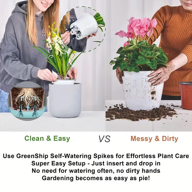 10 Sets Of Self-watering Columns Suitable For Indoor/outdoor Plants - Adjustable Slow-release Irrigation Posts Qme