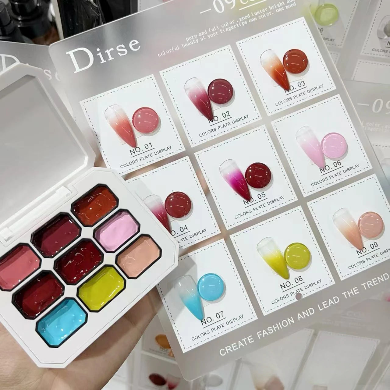 1Box 9 Colors Patting Gel Smudge Canned Saturation Popular Semi-solid Qme GTCH-9G-HKBX