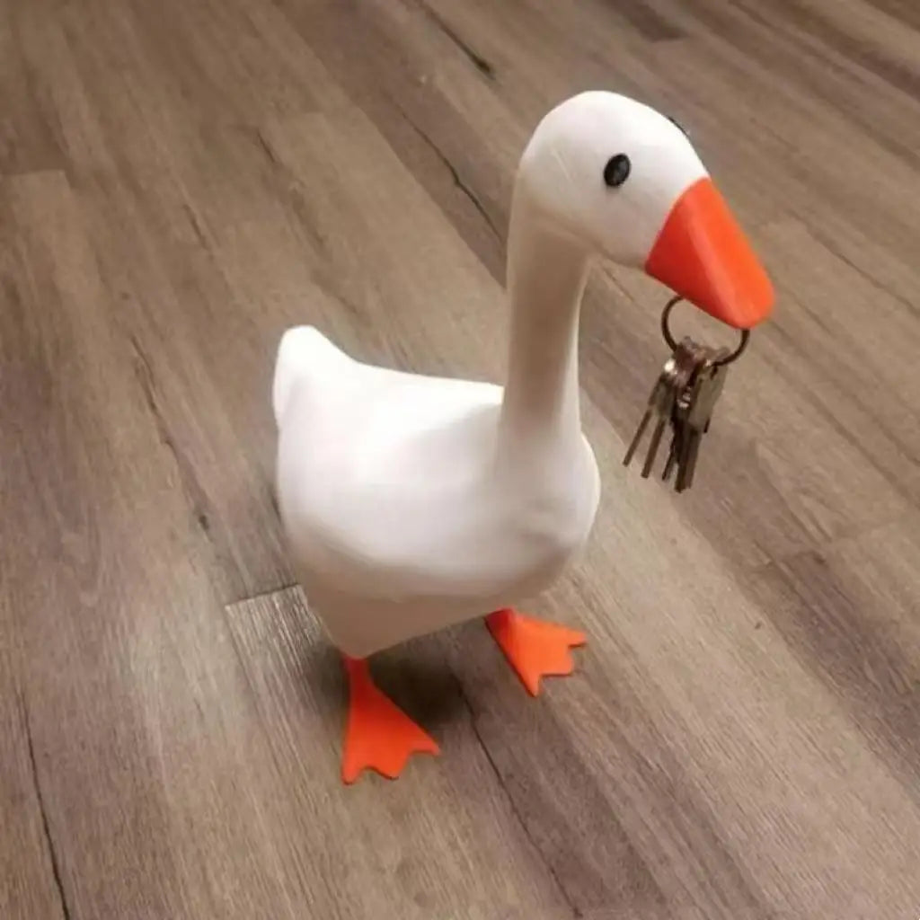 Novel Duck Magnetic Key Rack Lovely Resin Goose Ornament Storage Qme