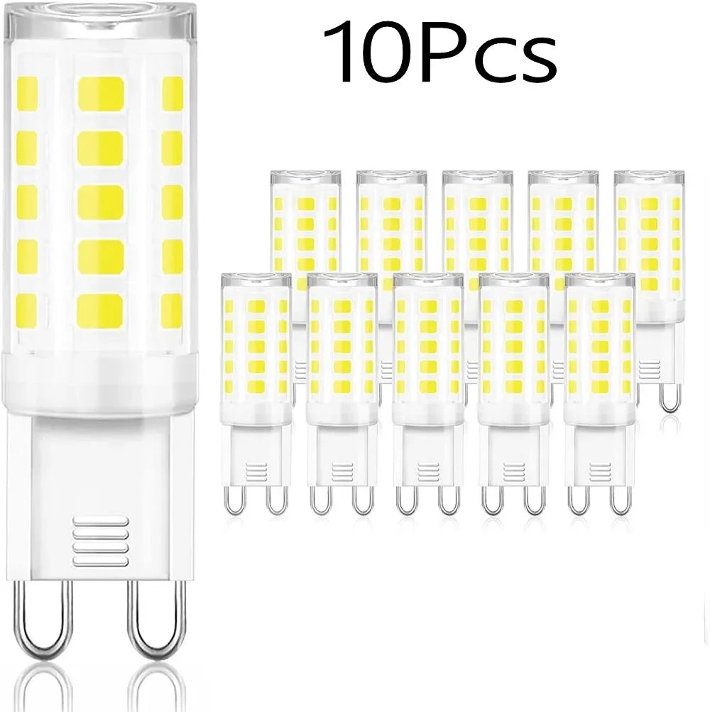 10Pcs G9 LED Bulb 5W 220V G9 LED Lamp SMD2835 G9 LED Corn Light Warm/Cold White Spotlight Replace 30W 50W 80W Halogen Light Qme