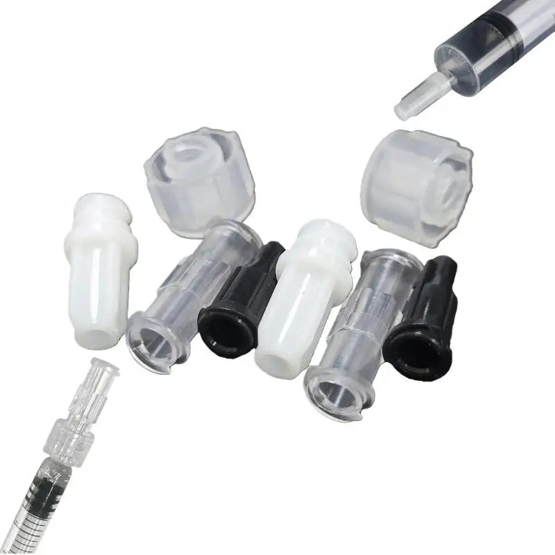 Transparent Plastic Syringe Connector Leak Proof Double Helix Medical Qme