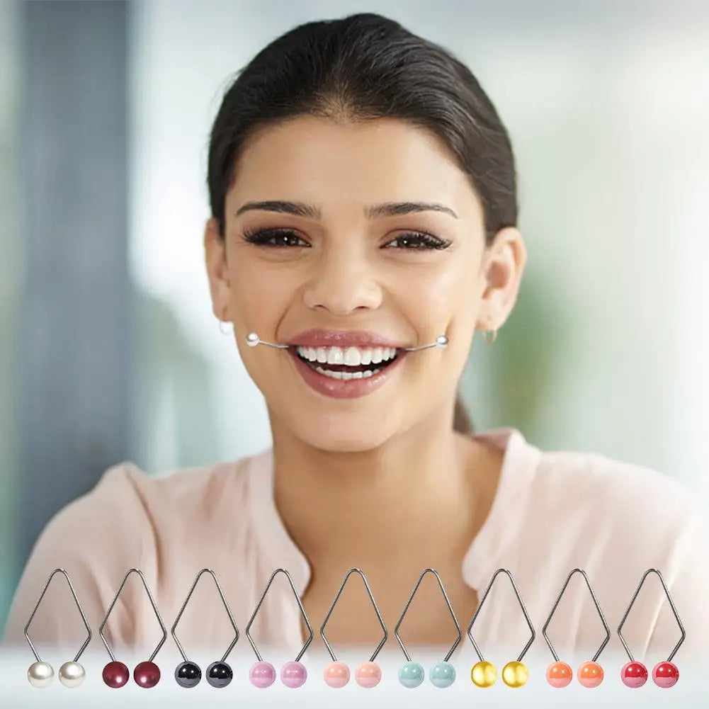 1 Pair Dimple Makers Cheeks Maker Balls Face Improve Smile Easy Wear Qme