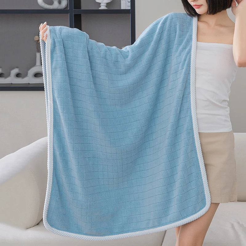 Square Spiral Bath Towel Designer Solid Color Quick Drying Water Absorbing Dry Hair Household And Daily Use Soft Square-Towels Qme