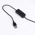 10pcs 220V dual control switch, USB 5V dual switch, floor lamp, ambient lamp, power controller, desk lamp, 303 control switch Qme 1.8M-Black