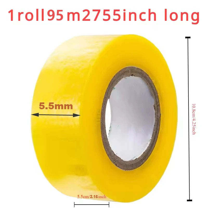 5.5CM 95 Meters High Viscosity Clear Adhesive Tape Box Carton Sealing Packing Tape DIY Mounting Fixing Tape Clear Adhesive Tape Qme