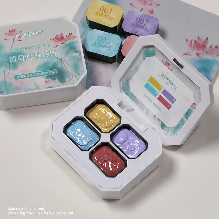 4 Grids Gel Nail Polish Gradient Semi-permanent Soakable UV LED Qme GTCH-4G-QHTY