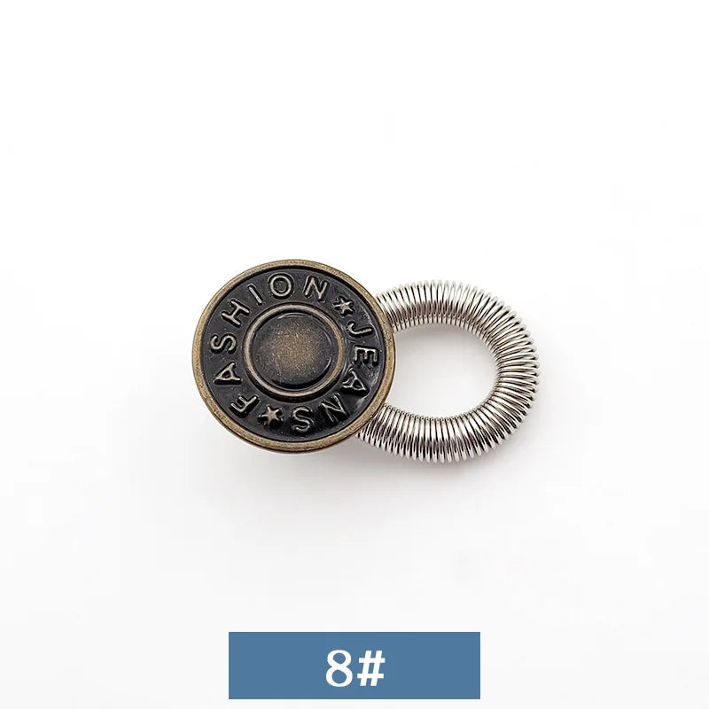 1/4/8pcs Detachable Jeans Waist Adjustment Buckle Metal Button Extender for DIY Pants Jeans Free Sewing Waist Extenders Buttons Qme 1pcs-08