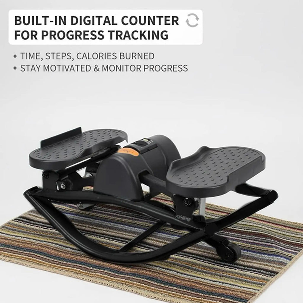 Rock Stepper Exercise Equipment Portable Silent Lateral Stepper Machine for Home Apartment Dorm Office Gym Legs Abs Glutes Women Qme