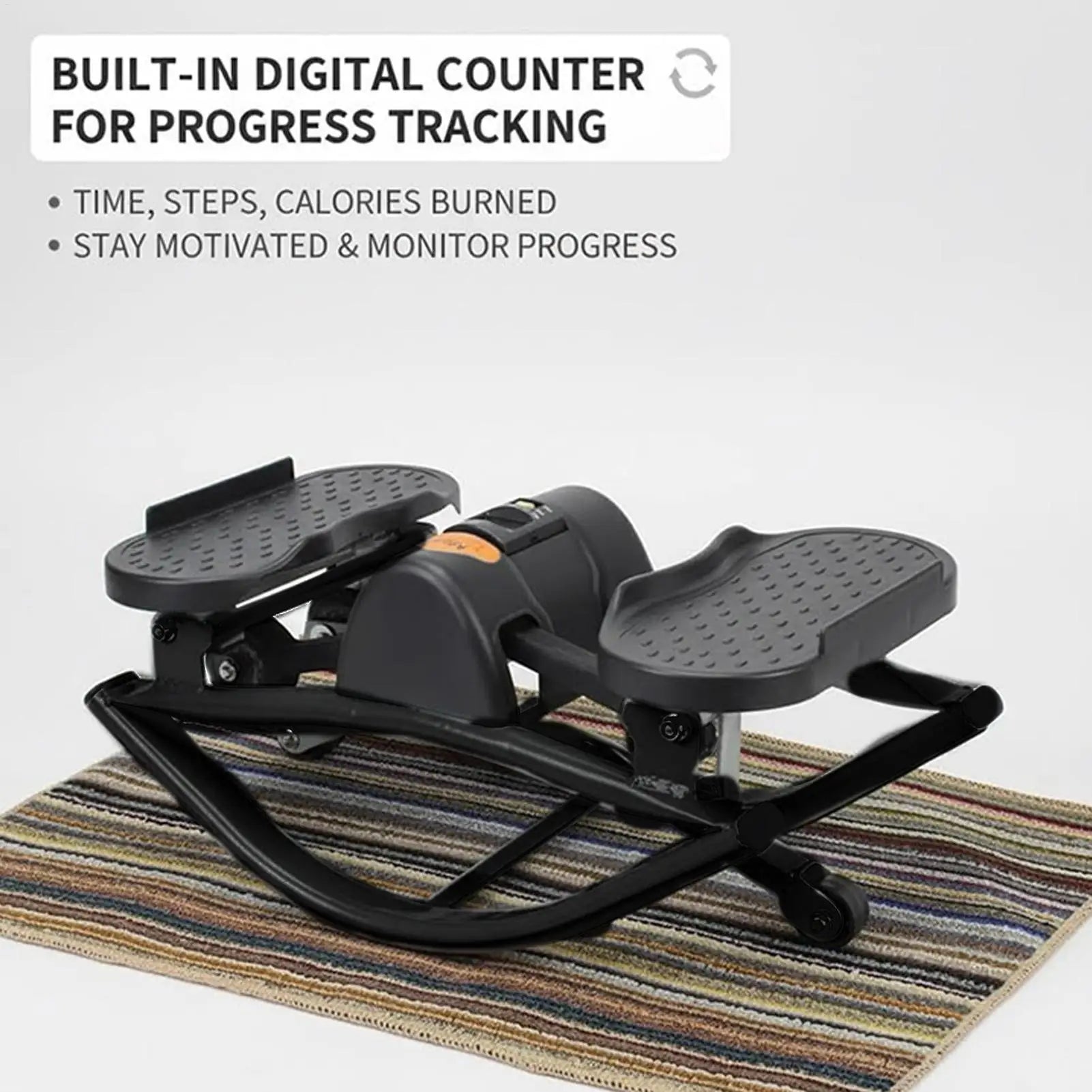 Rock Stepper Exercise Equipment Portable Silent Lateral Stepper Machine for Home Apartment Dorm Office Gym Legs Abs Glutes Women Qme