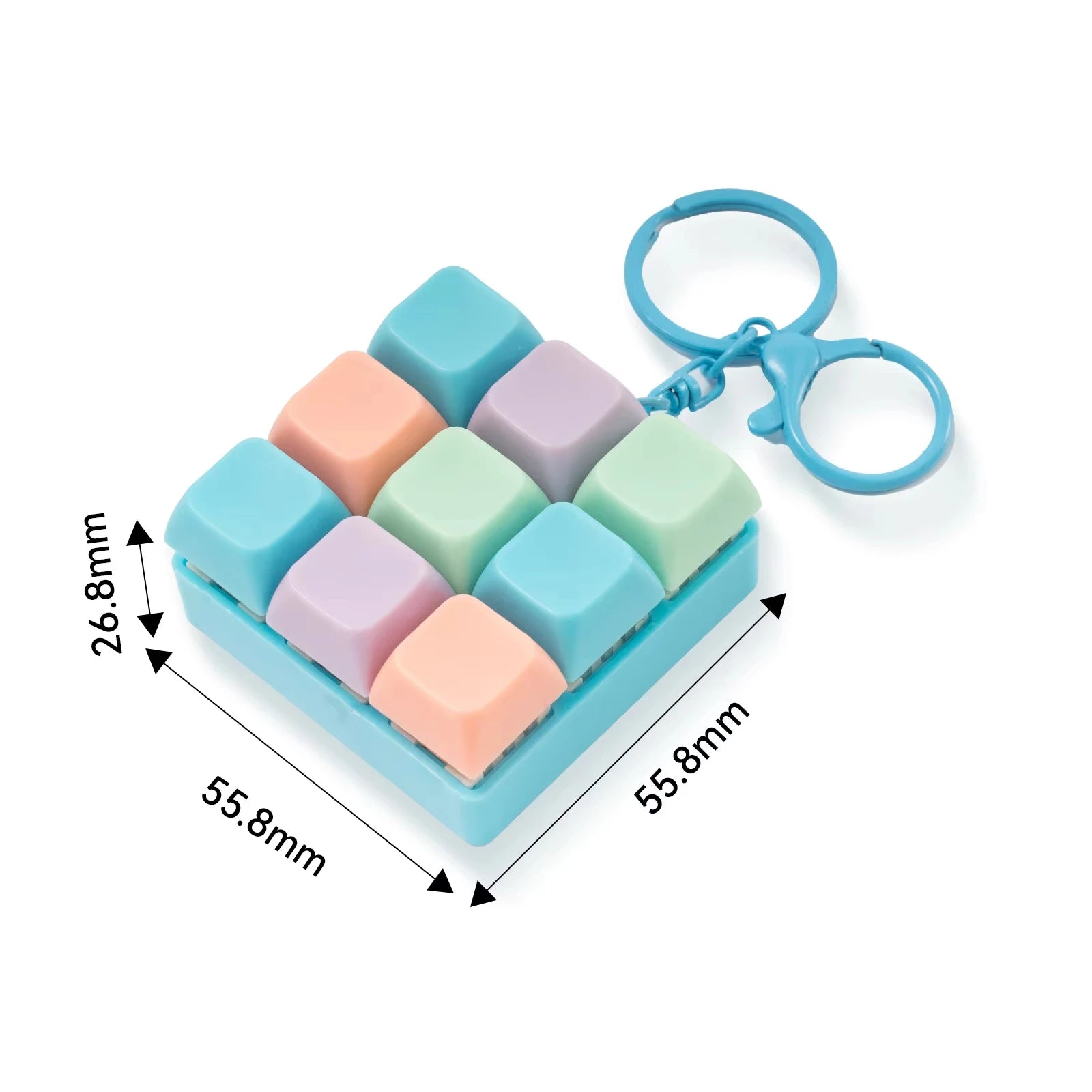 Nine-key Tetris Fingertip Pressing Key Keychain Adult Qme