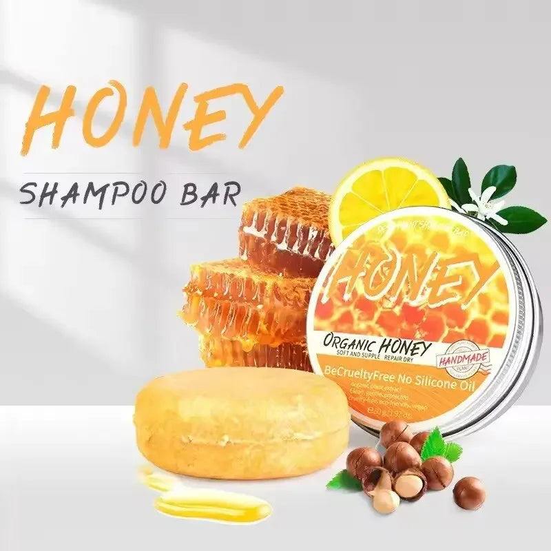 Natural Honey Shampoo Plant Essence Extract Refreshing Soft Hair Qme