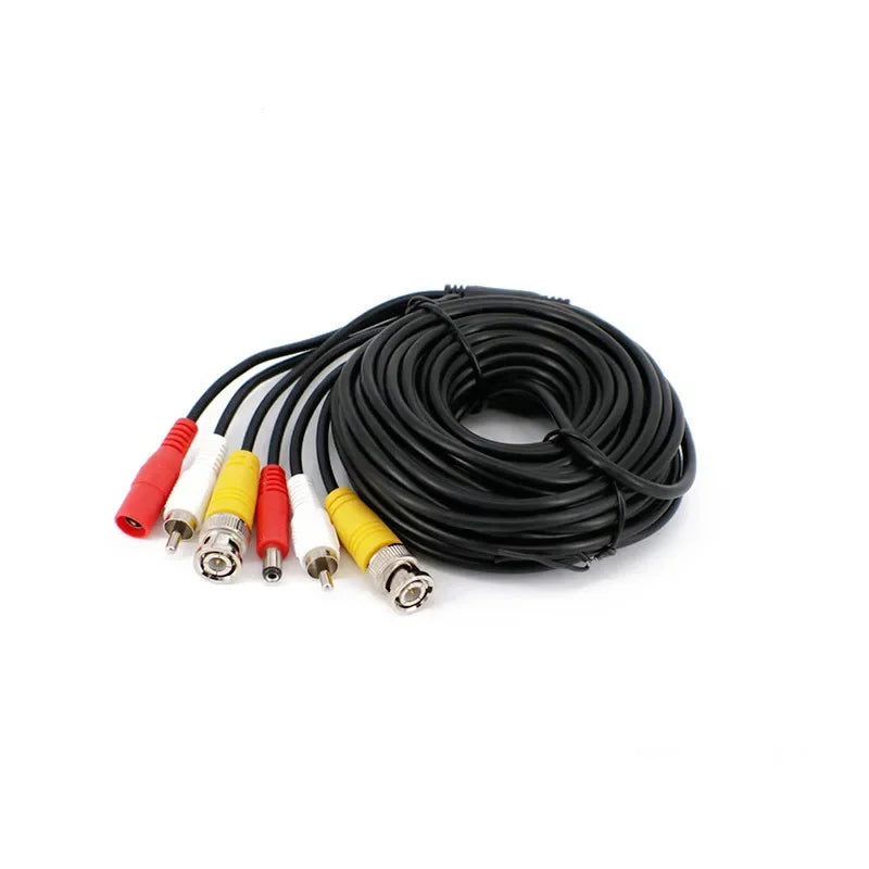 5m 10m 15m 20m 30m BNC Video DC Power RCA Audio Extend Cable CCTV For AHD Camera DVR Video CCTV Camera Security System Qme