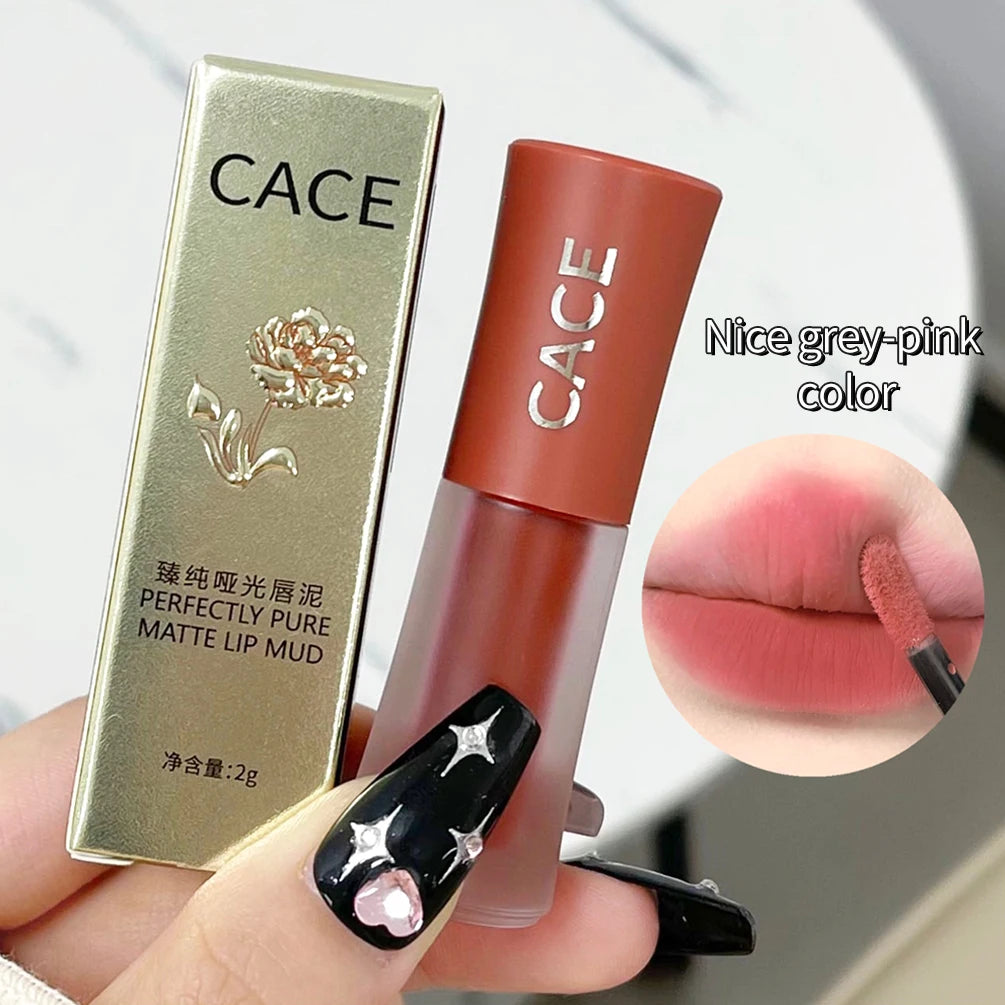 Sexy Red Lipstick Lip Gloss Makeup Waterproof Velvet Non-stick Cup 6 Colors Lip Tint Matte Long Lasting Liquid Lipstick Cosmetic Qme