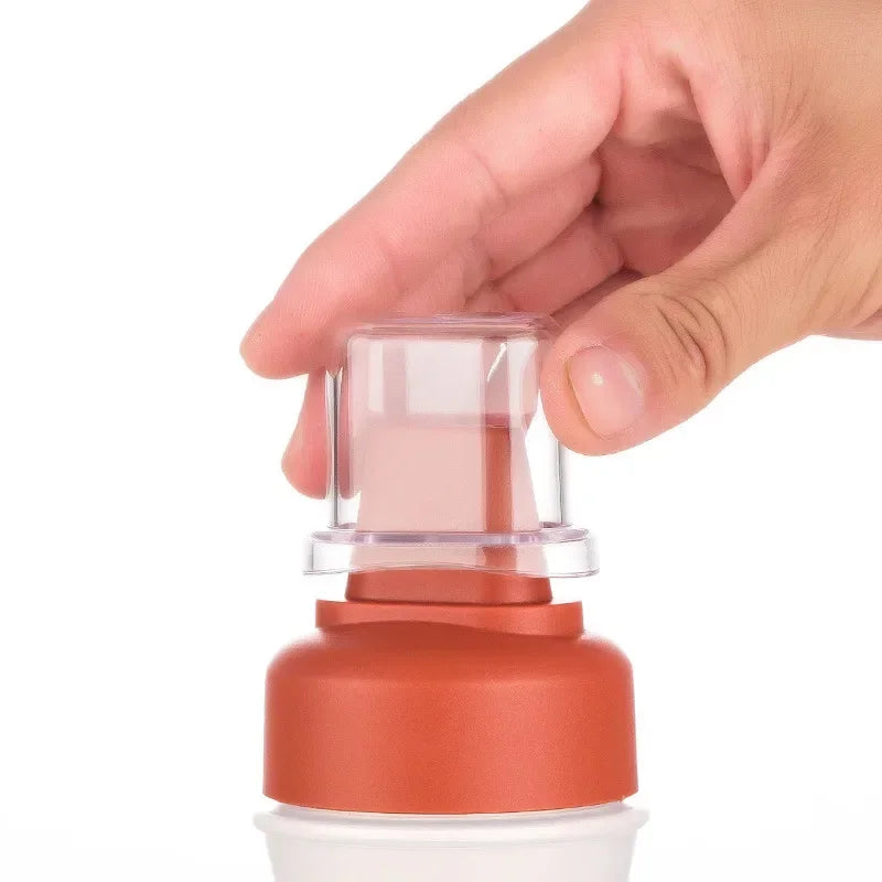 350ml Squeeze Condiment Bottles 5 Hole Sauce Squeeze Bottle With Clear Cover Kitchen Ketchup Mustard Sauce Olive Oil Bottles Qme