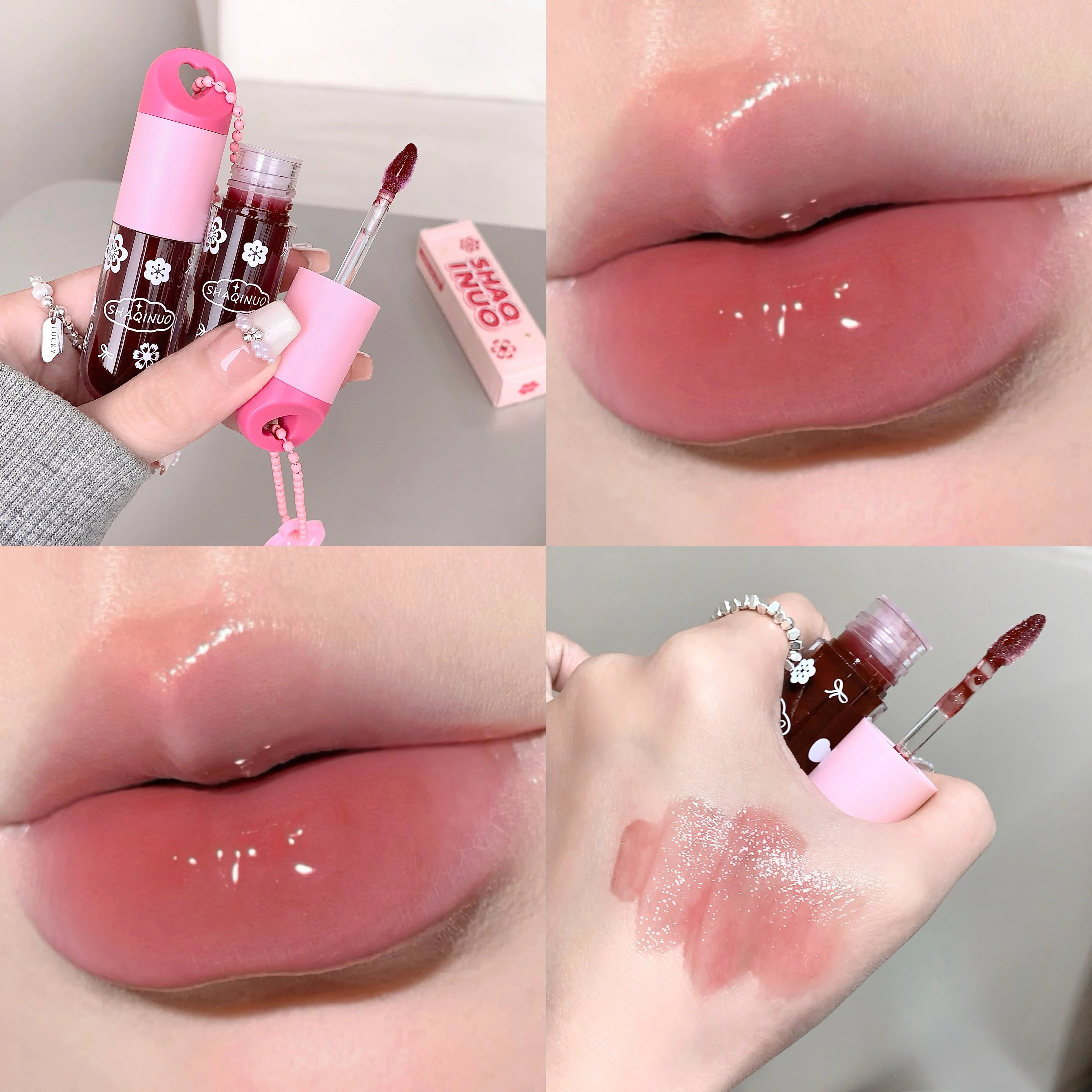 SHAQINUO Water-based Lip Gloss Moisturizing Tinted Balm Lasting Qme S9023-5