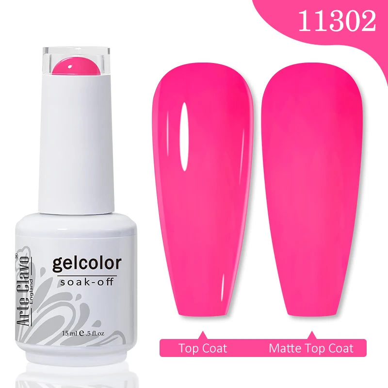 Arte Clavo Gel Nail Polishes Pink Nude Hybrid Lak Manicure
