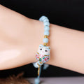 b03 Chinese Style Cute Ceramic Fortune Cat Fu Bracelet Originality Fortune Wish Men Women Red String Bracelet Fashion Jewelry Qme blue China Mainland