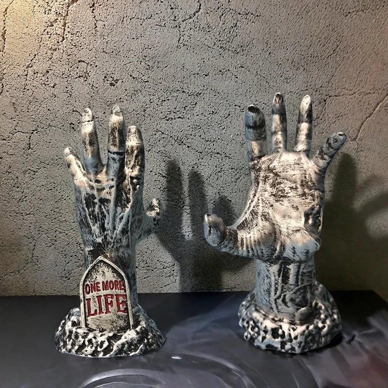 Devil's Hand Halloween Decoration Ornaments, Horror Atmosphere Decoration, Outdoor Garden Decoration Resin Statue, Easter Gift Qme