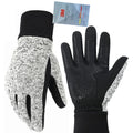Winter Gloves -20℉ Thinsulate Thermal Gloves Cold Weather Warm Gloves Running Gloves Touchscreen Bike Gloves for Men Women Qme GRAY S