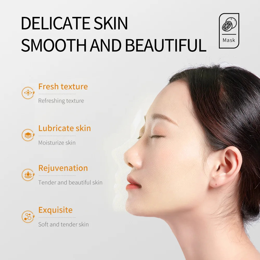 Vitamin C facial Mask Remove Blackheads Shrink Pores Whitening Skin Soothing Moisturizing Korean Skincare Products Qme