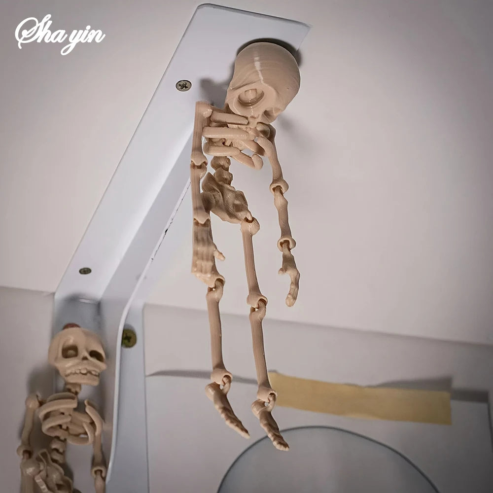 1Pc Magnetic Poseable Skull Fridge Magnet Funny Halloween Gift Easter Kitchen & Dining Decor Home Accessory, Quirky Decor Qme