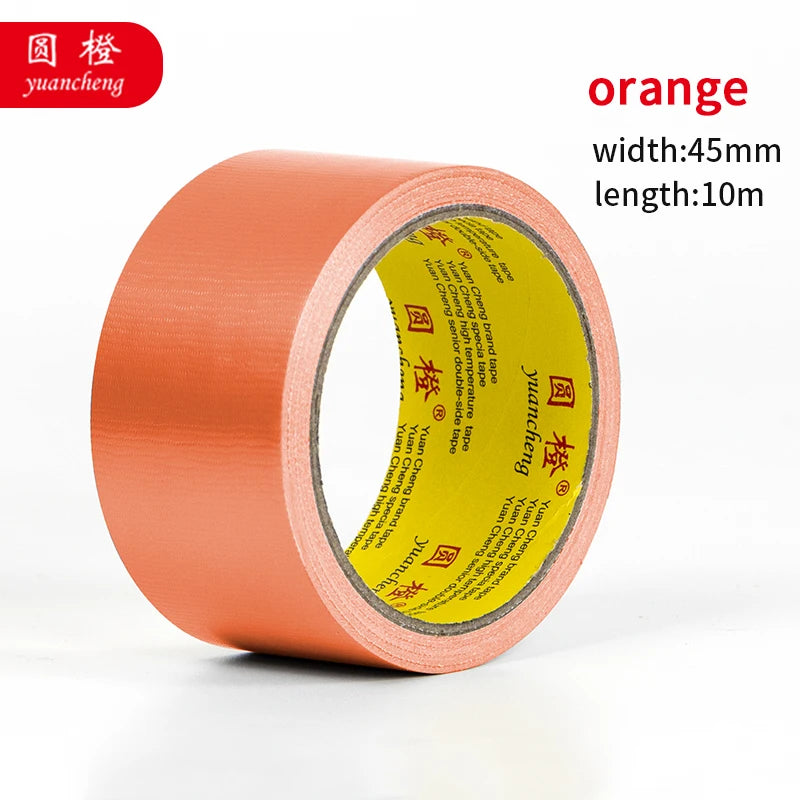 1 Roll Adhesive Fabric Duct Tape Heavy Duty, Carpet Waterproof Tape, Black Tape Decorative, Automotive Fabric Tape 10 Meter Qme orange 20M 45mm