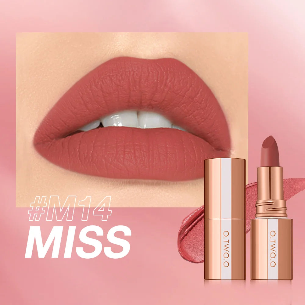 O TWO Lipstick Lip Tint Matte Long Lasting Waterproof Velvet Not Qme M14 China Mainland