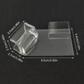 Transparent Rectangle Nail Art Stamper Scraper Silicone Head Transfer Qme onesize