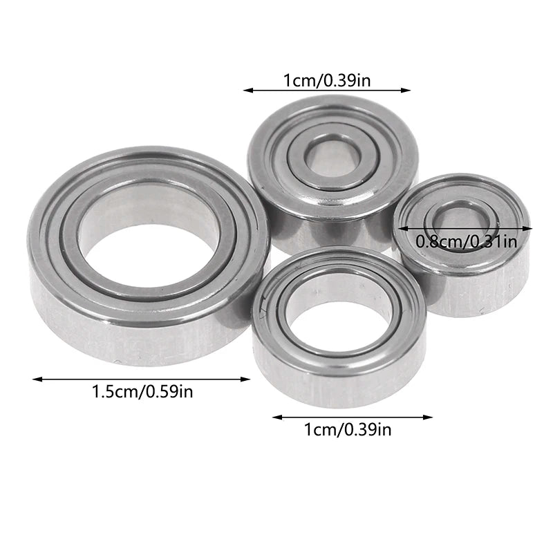 Speed Mini Ball Bearing Replace KUPA UPOWER UP200 UG12 SUG12 Nail Qme Silver 4PCS