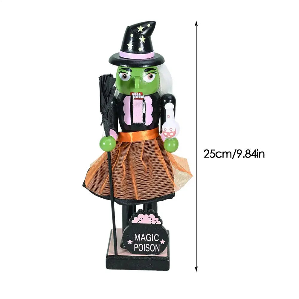 Halloween Nutcracker Figures Witch Pumpkin Statue Wooden Nutcracker Halloween Figurine Goody Bag Fillers For Home Display Qme B China Mainland