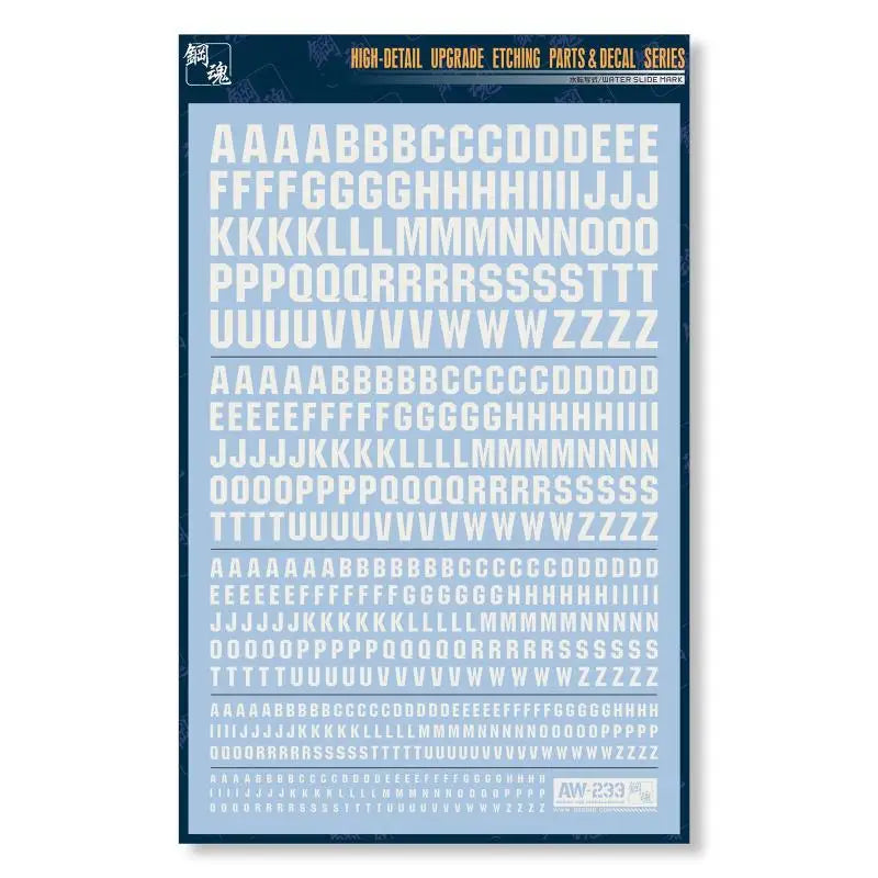Number Letter Water Decal Stickers Non-toxic Clear Print No Residue Qme A2
