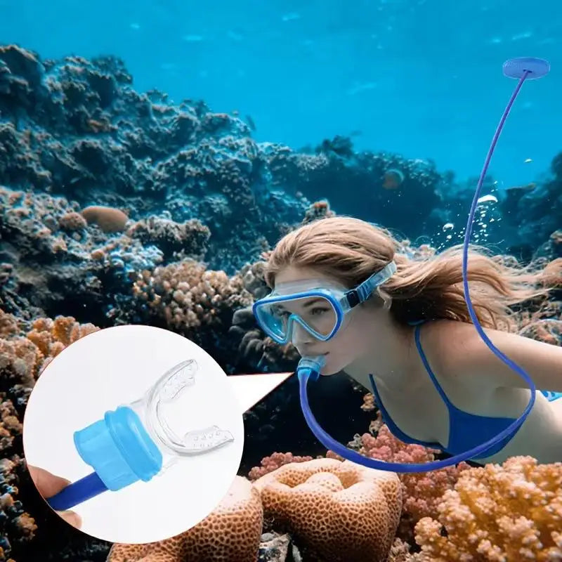 Silicone Full Dry Swimming Tube Anti-choking Water Single Snorkeling Qme