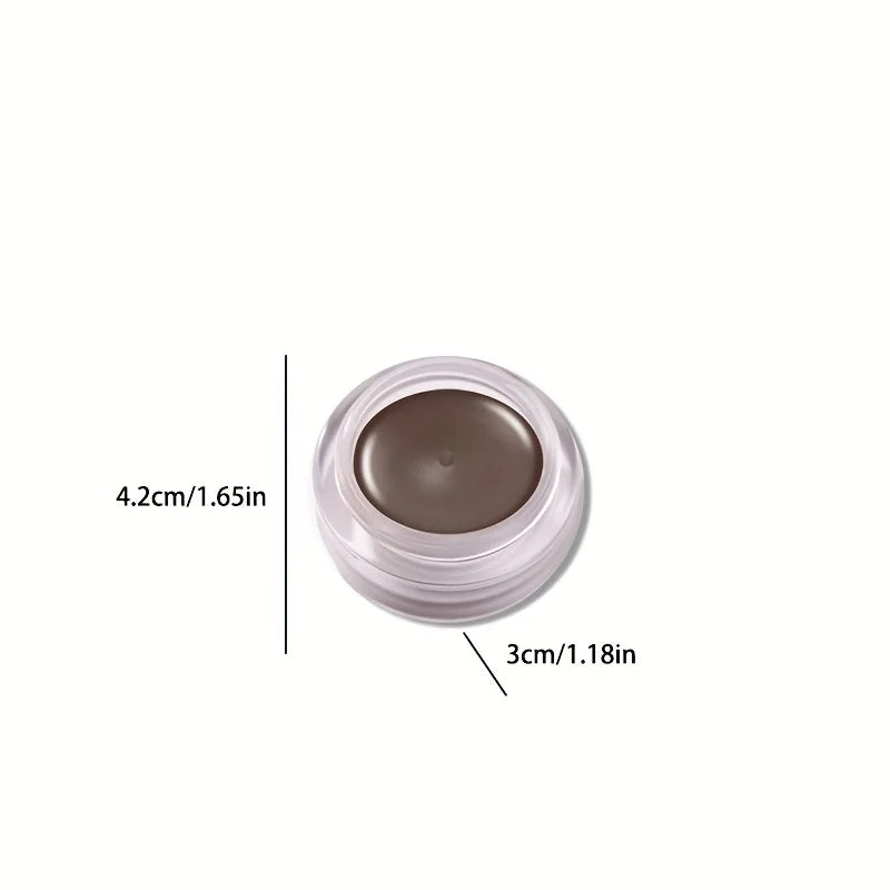 Portable Gel Eyeliner Black and Brown, Water Proof Smudge Proof Eyeliner Cream, Quick Drying Last for All Day Long Brow Eyeliner Qme