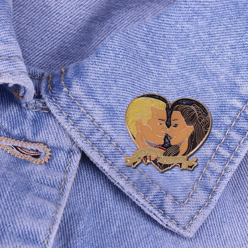 Classic Fantasy Film Vampire Hunters Enamel Pins Cross Book Backpack Shirt Lapel Metal Badge Jewelry Gift For Friends Wholesale Qme