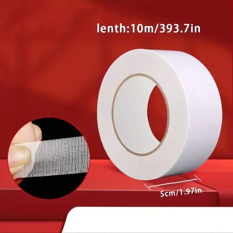 1 roll pants leg shortening tool, no sewing, no ironing, fixed sticker, self-adhesive leg sticker, clip, edge buckle, too long, Qme 1Roll 5cmx10m